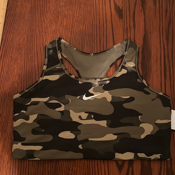 NWT Nike plus 1X Camo sports bra